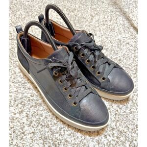 Vionic Winny Womens Size 8.5 Shoes Black Leather Lace Up Low Top Casual Sneaker‎